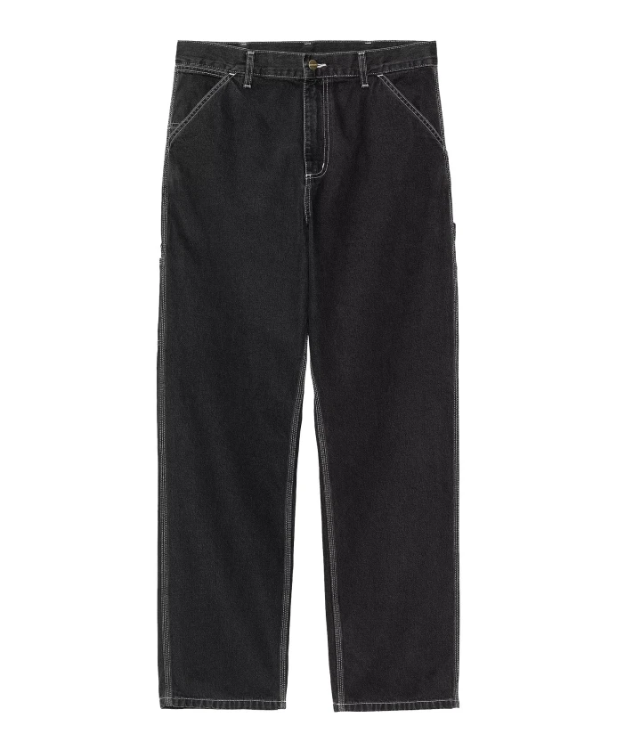 

Черные джинсовые брюки на молнии, прямого кроя. Carhartt Wip, черный