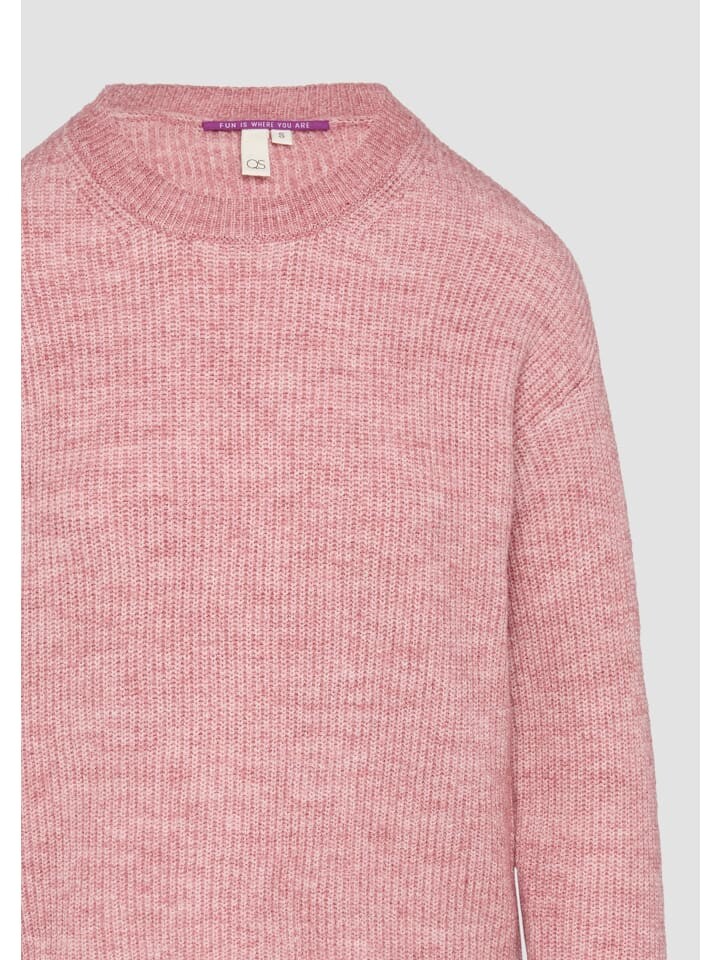 

Пуловер QS Strickpullover langarm, розовый
