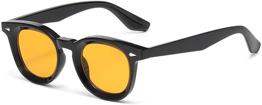 

Модные овальные солнцезащитные очки для женщин в стиле ретро с заклепками, сине-зеленые, с защитой от УФ-излучения UV400, трендовые солнцезащитные очки для мужчин SKFGNX, Black Orange