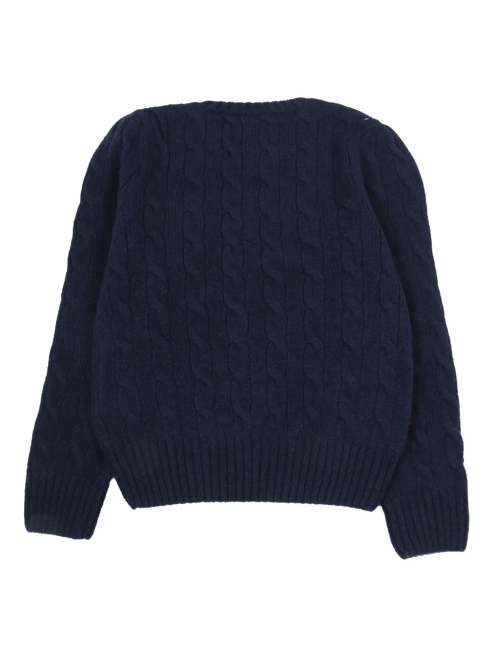Свитер с косами Polo Ralph Lauren Kids, синий — фото 2
