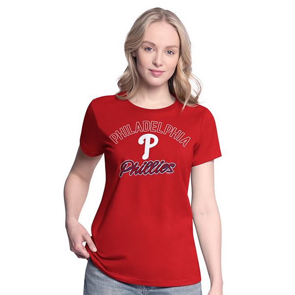 

Женская футболка philadelphia phillies с коротким и длинным рукавом, красный/серый G-Iii 4Her By Carl Banks