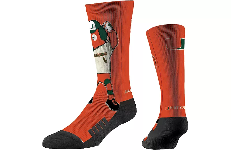 

Носки Strideline Miami Hurricanes Mascot Crew
