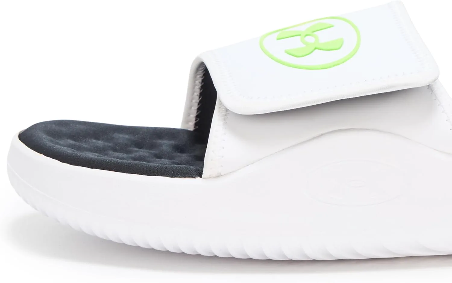 Мужские сандалии Under Armour Ignite Pro 8 Slide, белый/зеленый — фото 2