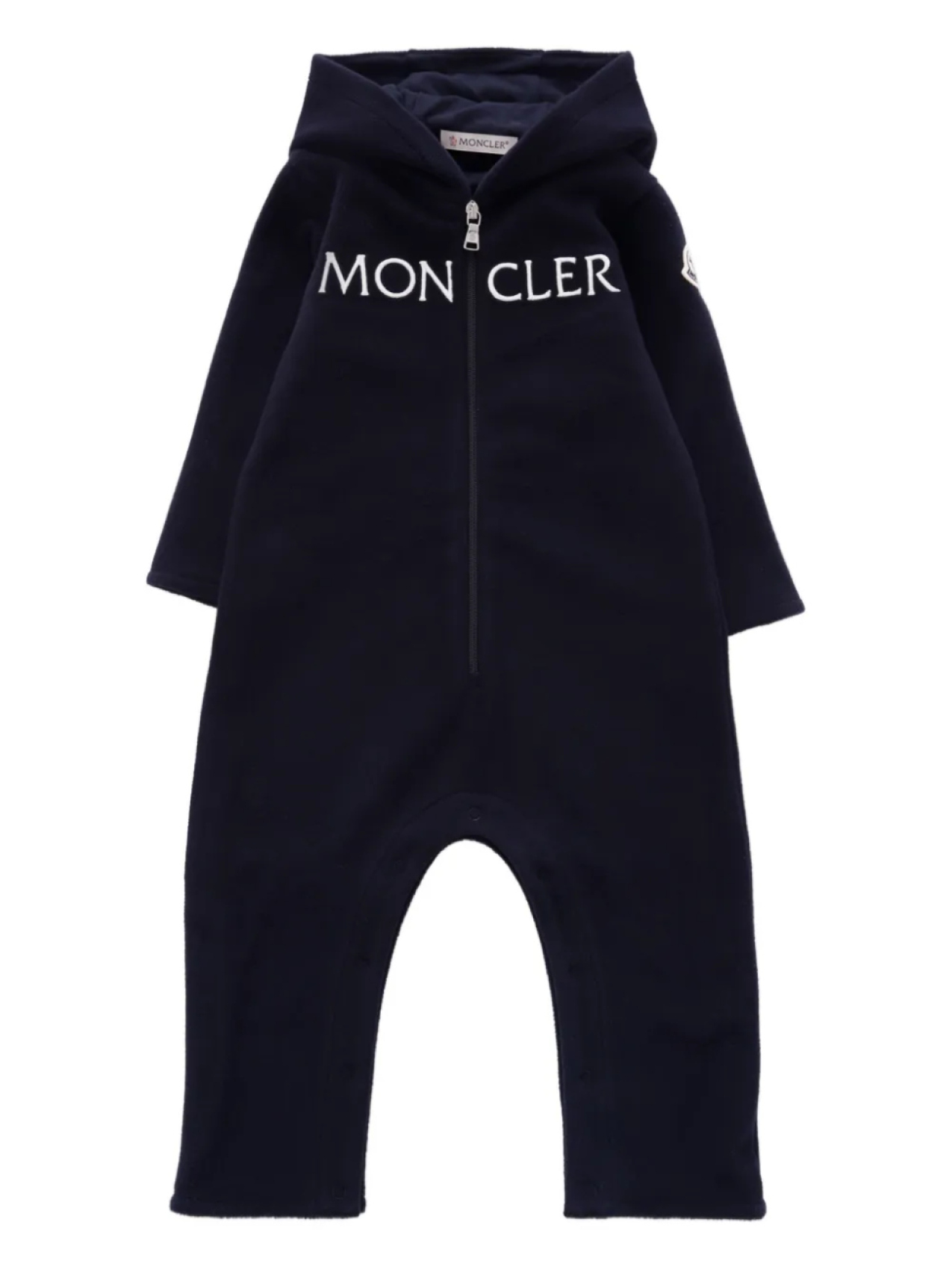 

Комбинезон с капюшоном и логотипом Moncler Enfant, синий