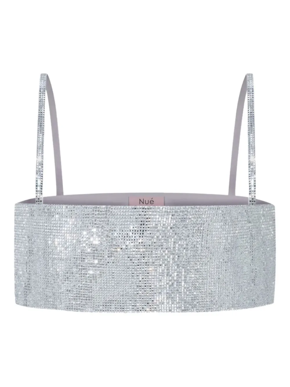 

Металлический топ с кристаллами Nuè, серебристый