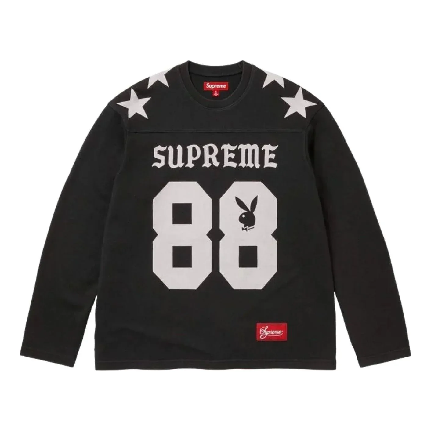 Футболка Supreme x Playboy SS26 с длинными рукавами, черная