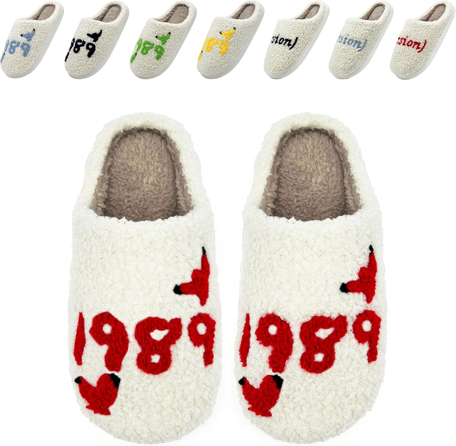 

Тапочки Taylors для женщин и мужчин, удобные домашние тапочки для девушек, подарок на день рождения для женщин, милые домашние тапочки, теплые пушистые тапочки с памятью формы Yidyejk, красный