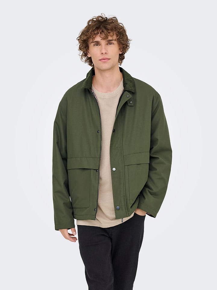 

Куртка переходная "Космо" цвета хаки. ONLY & SONS