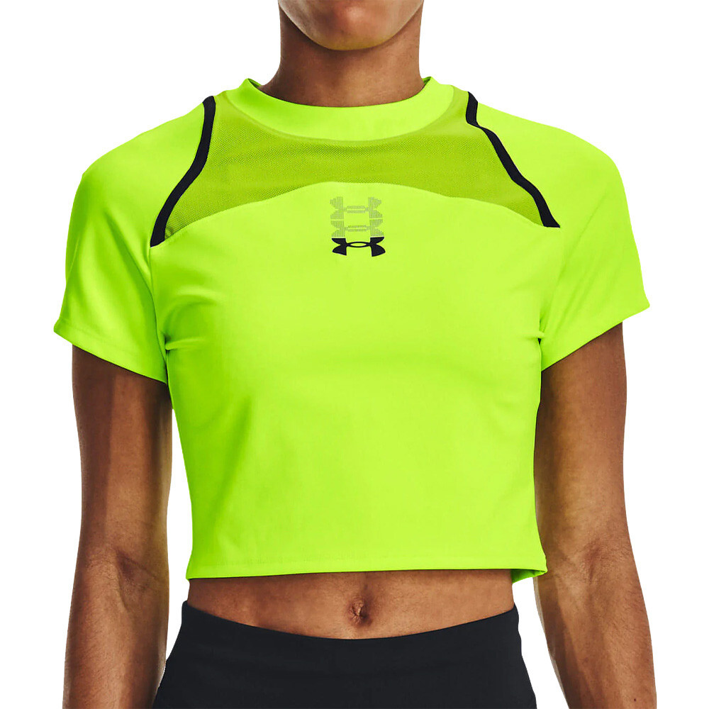 

Спортивная футболка Under Armour Run Anywhere Cropped, зеленый