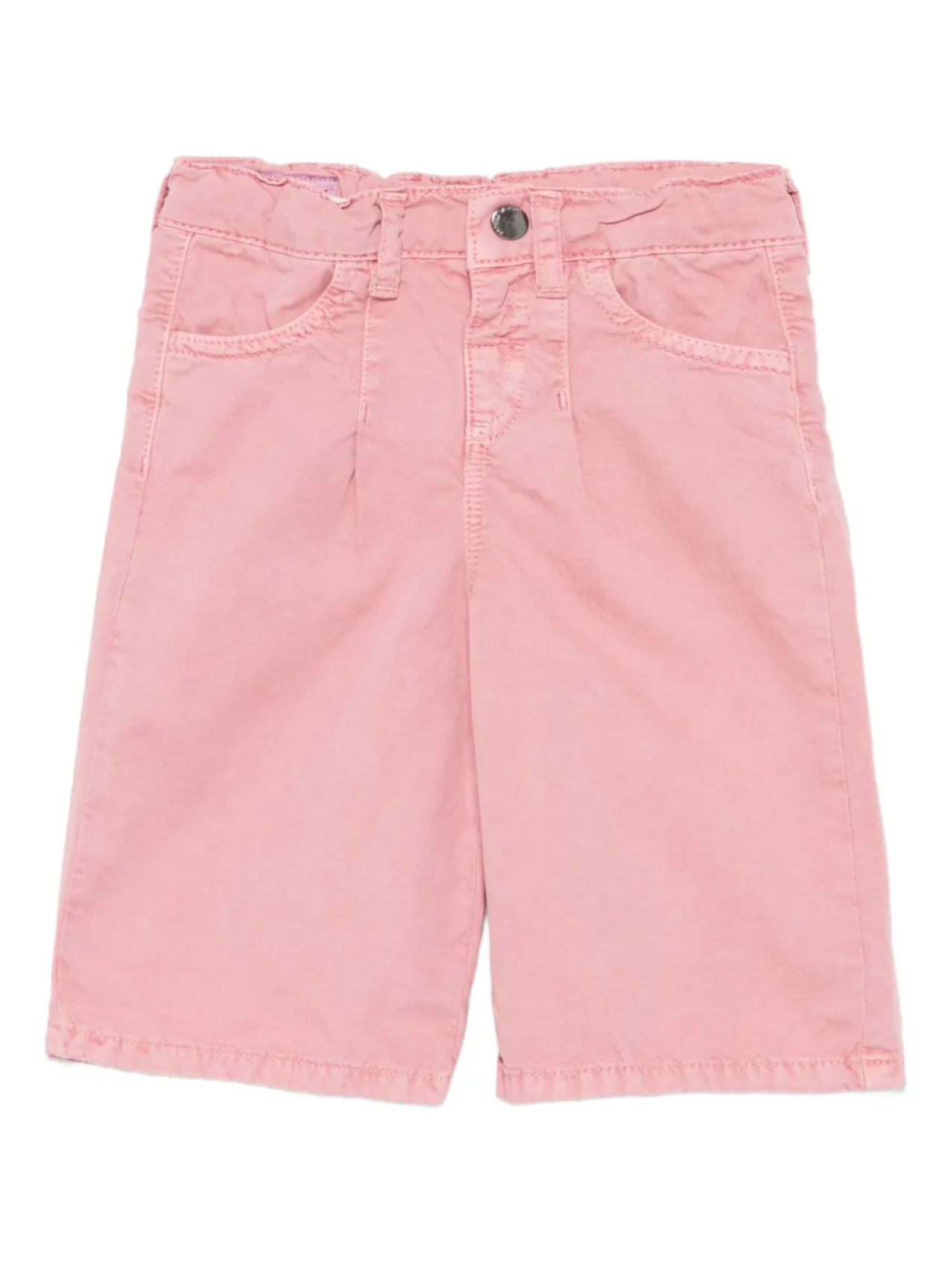 

Детские брюки из хлопка с логотипом Emporio Armani Kids, розовый