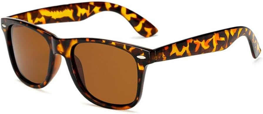 

Классические солнцезащитные очки для мужчин и женщин, поляризованные, с зеркальными синими линзами, для ночного вождения, с защитой UV400, для летнего использования KTUCN, 2 Leopard Brown