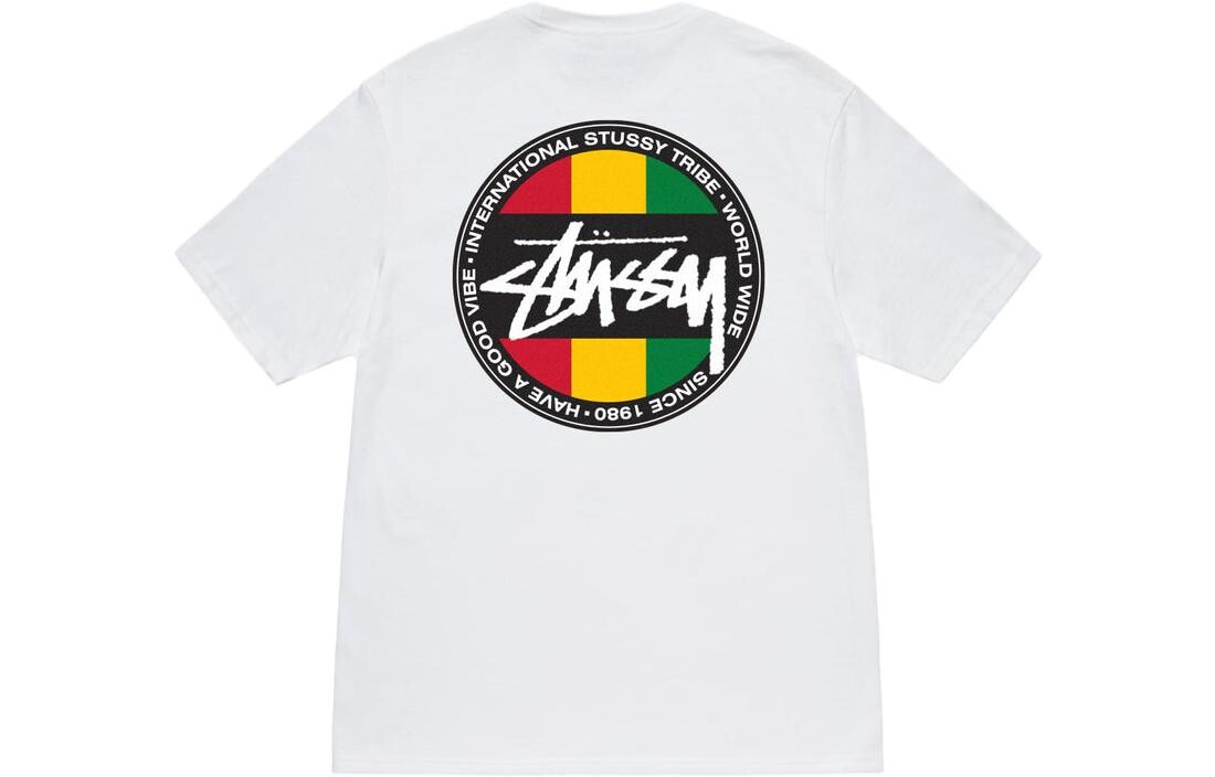Футболка Stüssy Classic Dot с графическим принтом Stussy, белый — фото 3