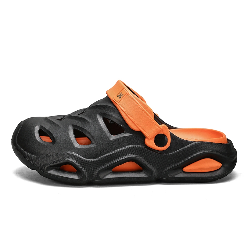 

Сандалии детские износостойкие противоскользящие для подростков YUZHAOLIN, черный/оранжевый