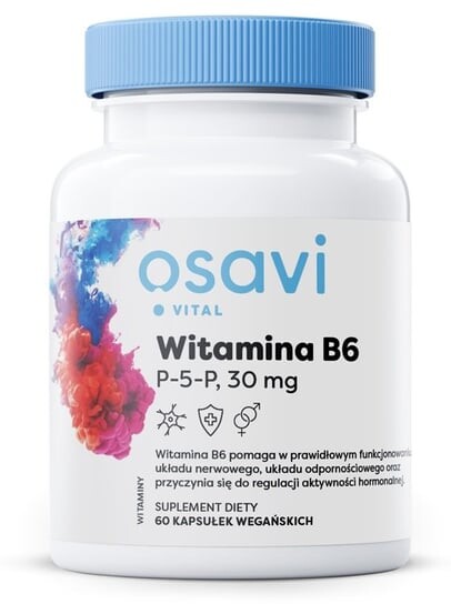 

Osavi, - Витамин В6, Р-5-Р, 30 мг, 60 капсул