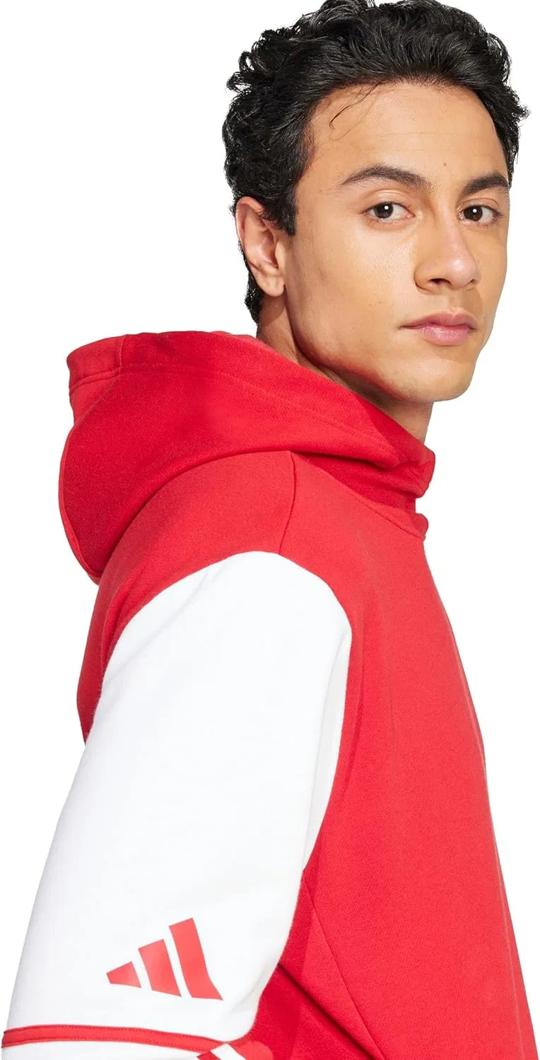 Худи adidas, Regular fit, Team Power Red 2/White — фото 4