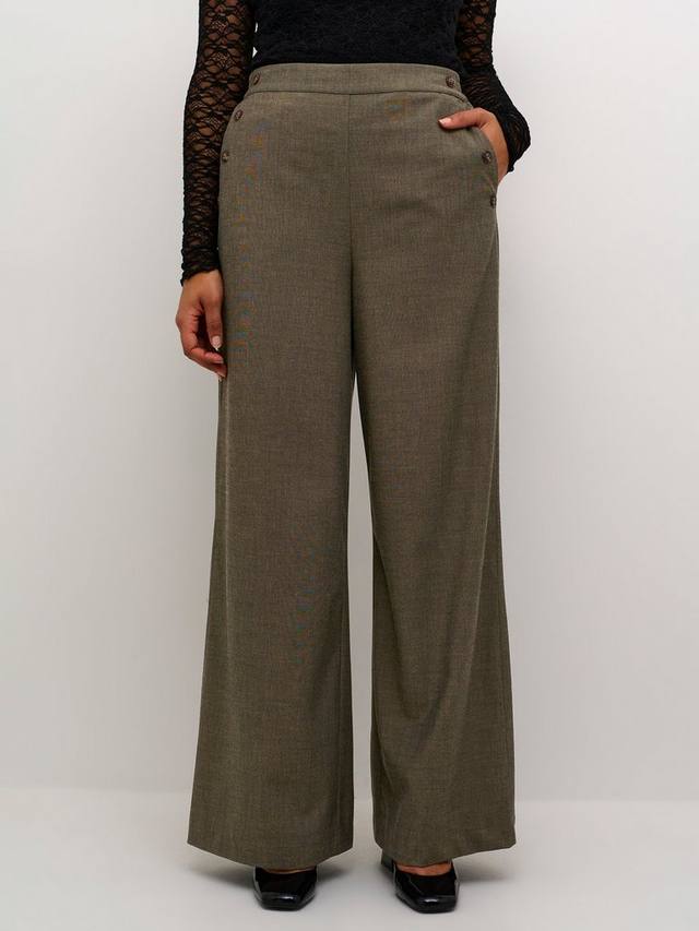 

Широкие брюки gigi KAFFE, цвет Major Brown Melange