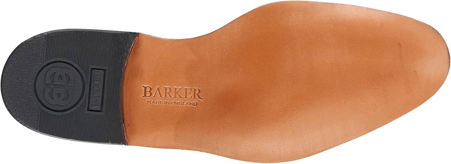 Мужские классические оксфорды из кожи ручной работы BARKER Madeley - Вечная элегантность и превосходное мастерство изготовления, для формальной и деловой носки, черный — фото 4