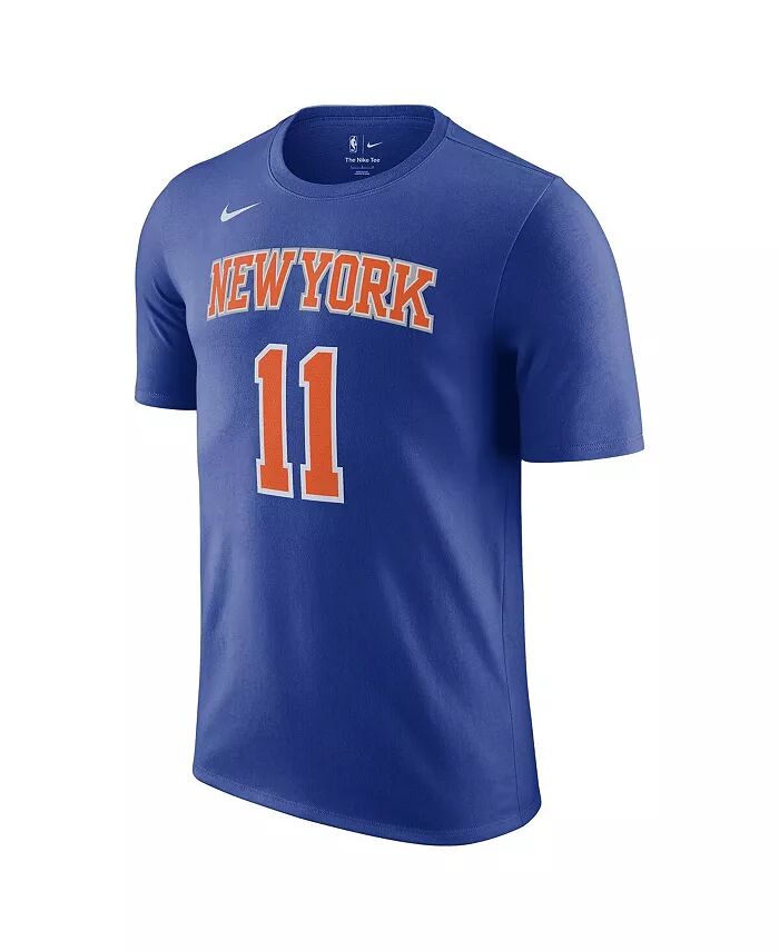 Мужская футболка Jalen Brunson Blue New York Knicks Icon Edition с именем и номером Nike — фото 2
