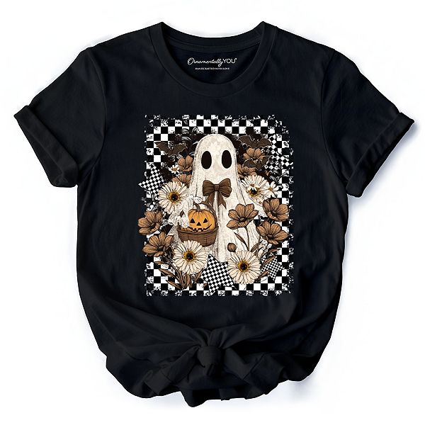 

Ретро футболка с принтом призраков и цветов в клетку Ornamentallyyou, Black, Черный, Ретро футболка с принтом призраков и цветов в клетку Ornamentallyyou, Black