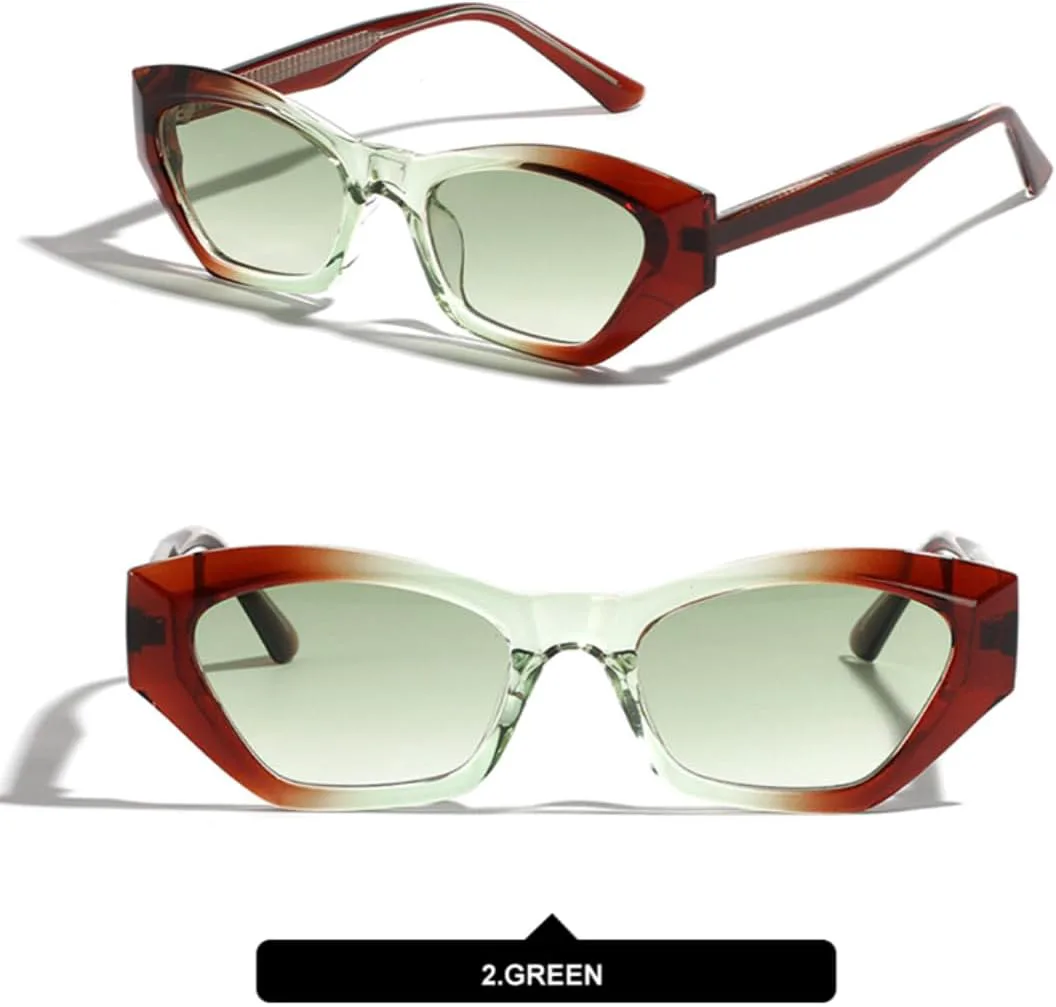 

Ретро-модные солнцезащитные очки «кошачий глаз» для женщин и мужчин, классический винтажный стиль, защита от УФ-излучения UV400 для активного отдыха SZVVBKK, Red