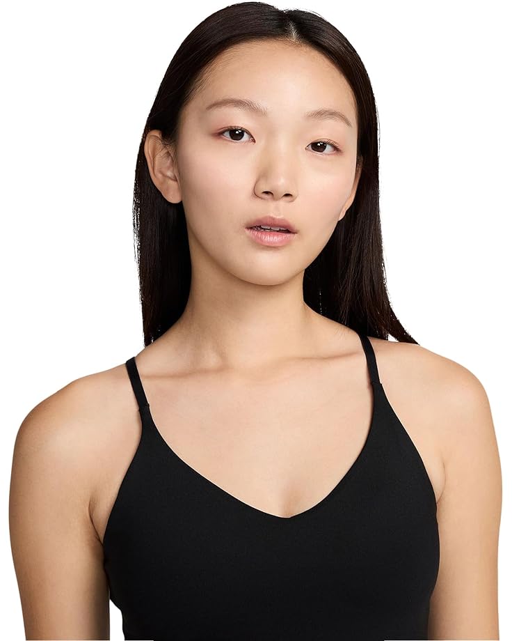 Бюстгальтер Nike Indy Light Support Bra Tank, черный/белый — фото 3