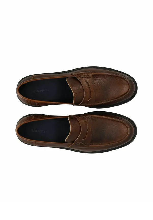 Лоферы penny loafer biajeff slipons Bianco, Tan — фото 3