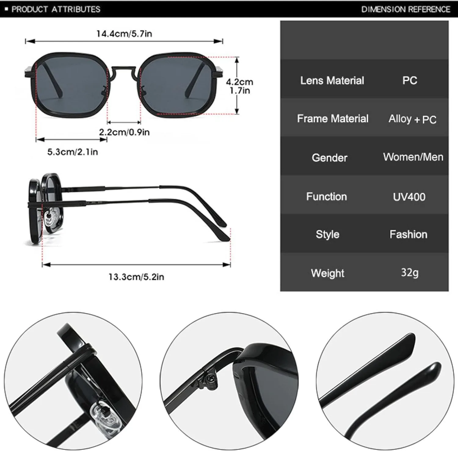 

Модные солнцезащитные очки с градиентным переходом для женщин, защита от УФ-излучения UV400, ретро-солнцезащитные очки для мужчин HHZZYVY, Black Grey Blue