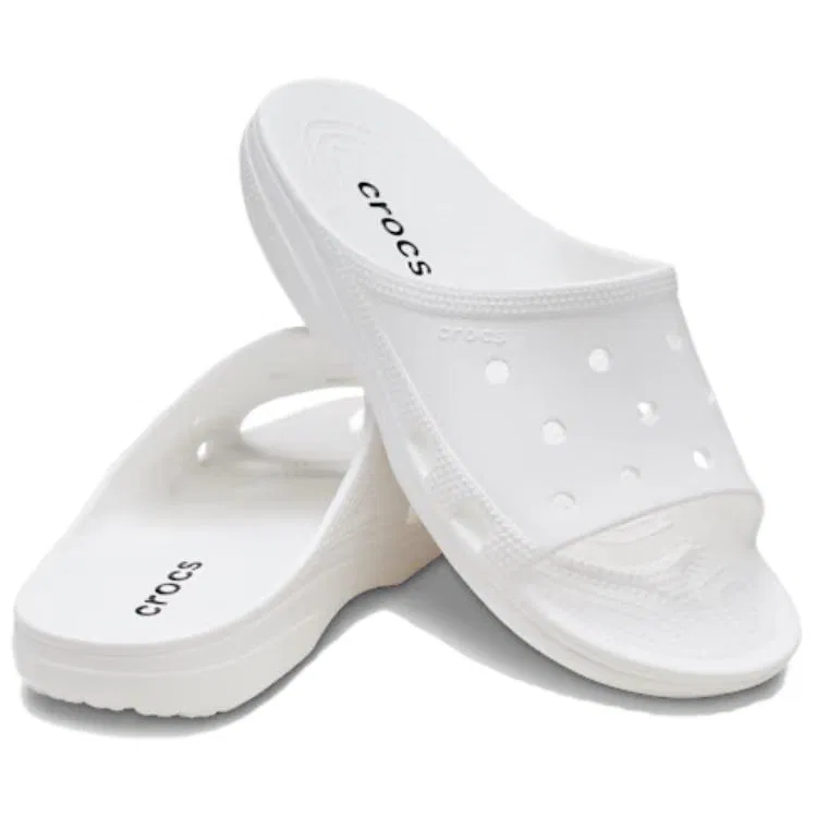 Шлепанцы Crocs белые мужские — фото 4