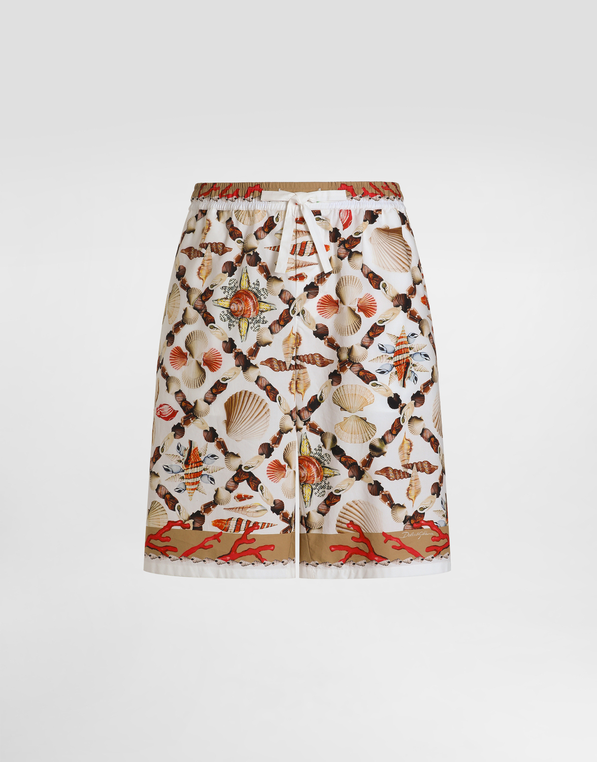 

Брюки из поплина с принтом ракушек Dolce & Gabbana, мультиколор