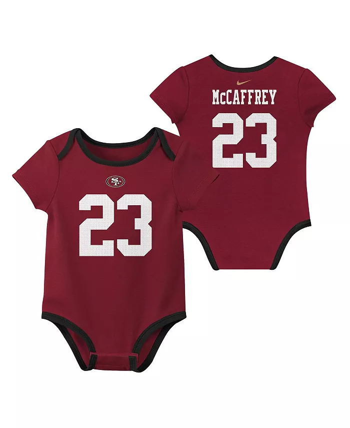 Боди для мальчиков и девочек с именем и номером Christian McCaffrey San Francisco 49ers, набор из 3 штук Nike — фото 2