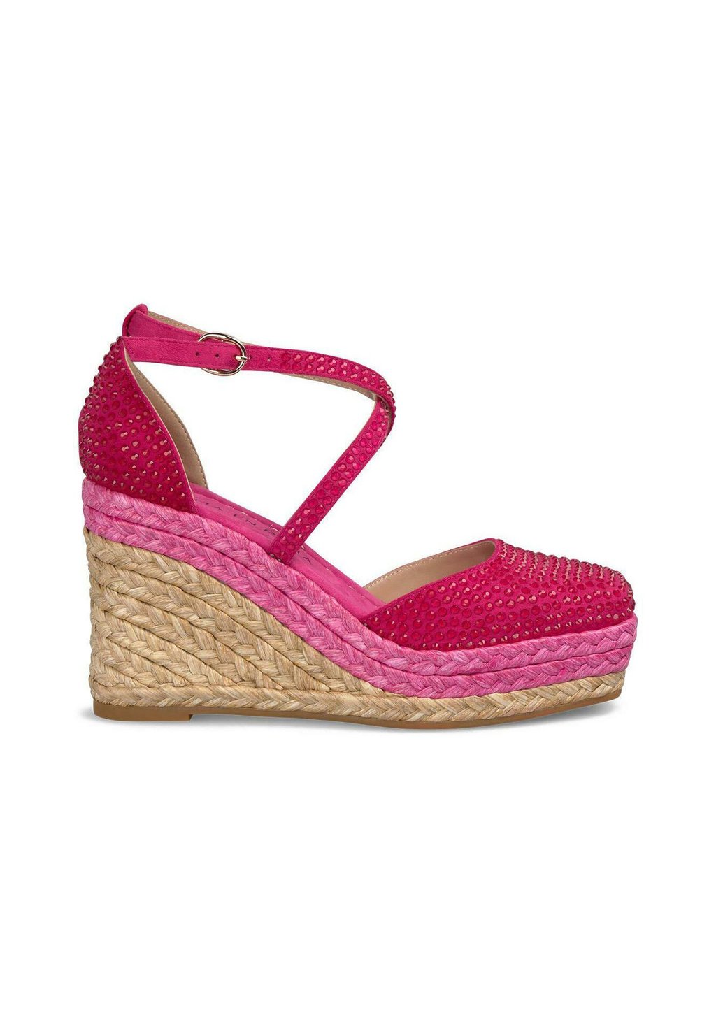 Босоножки на платформе CON PUNTERA REDONDEADA Y CIERRE CON HEBILLA - Platform heels Alma en Pena, цвет Fucsia Jaspeado — фото 2