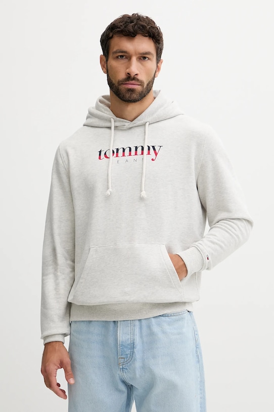 

Хлопковая толстовка Tommy Jeans, серый