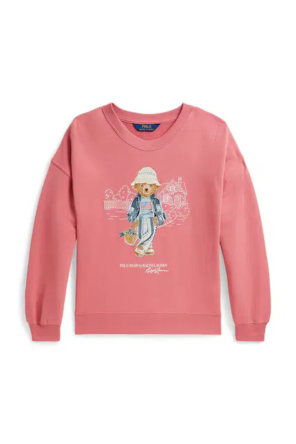 Толстовка детская Polo Ralph Lauren, розовый — фото 2