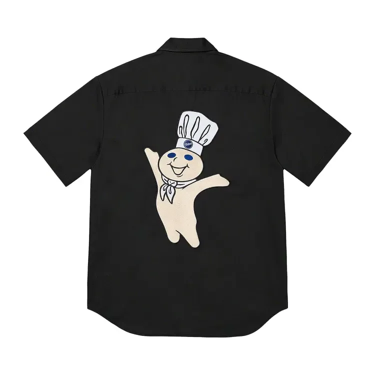 Рабочая рубашка Supreme Doughboy с коротким рукавом, черная — фото 2