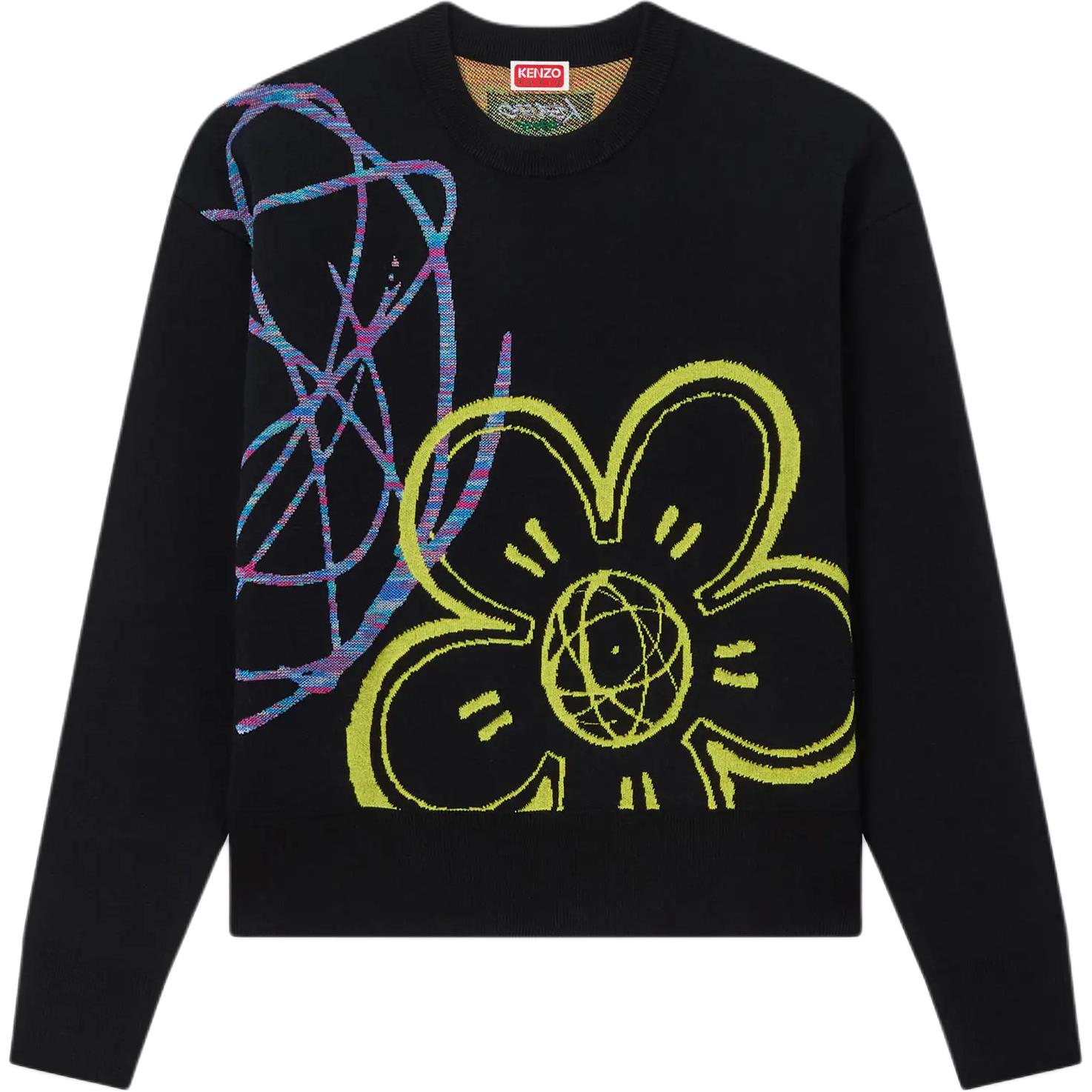 

Свитер с цветочным принтом x Futura 2000 Kenzo, черный