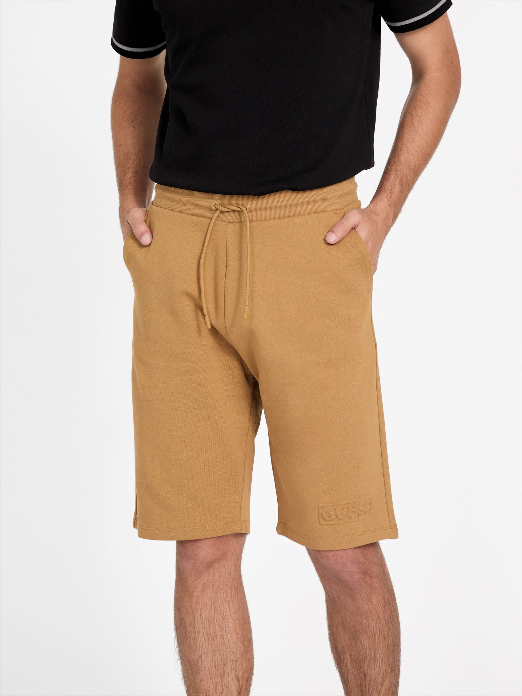 

Трикотажные шорты Cruz Terry Guess Factory, цвет smoked caramel