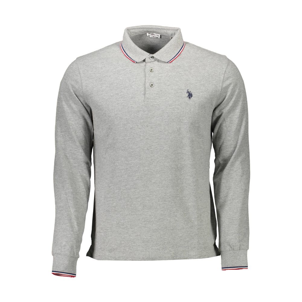 

Коричневая хлопковая мужская рубашка поло U.S. Polo Assn.