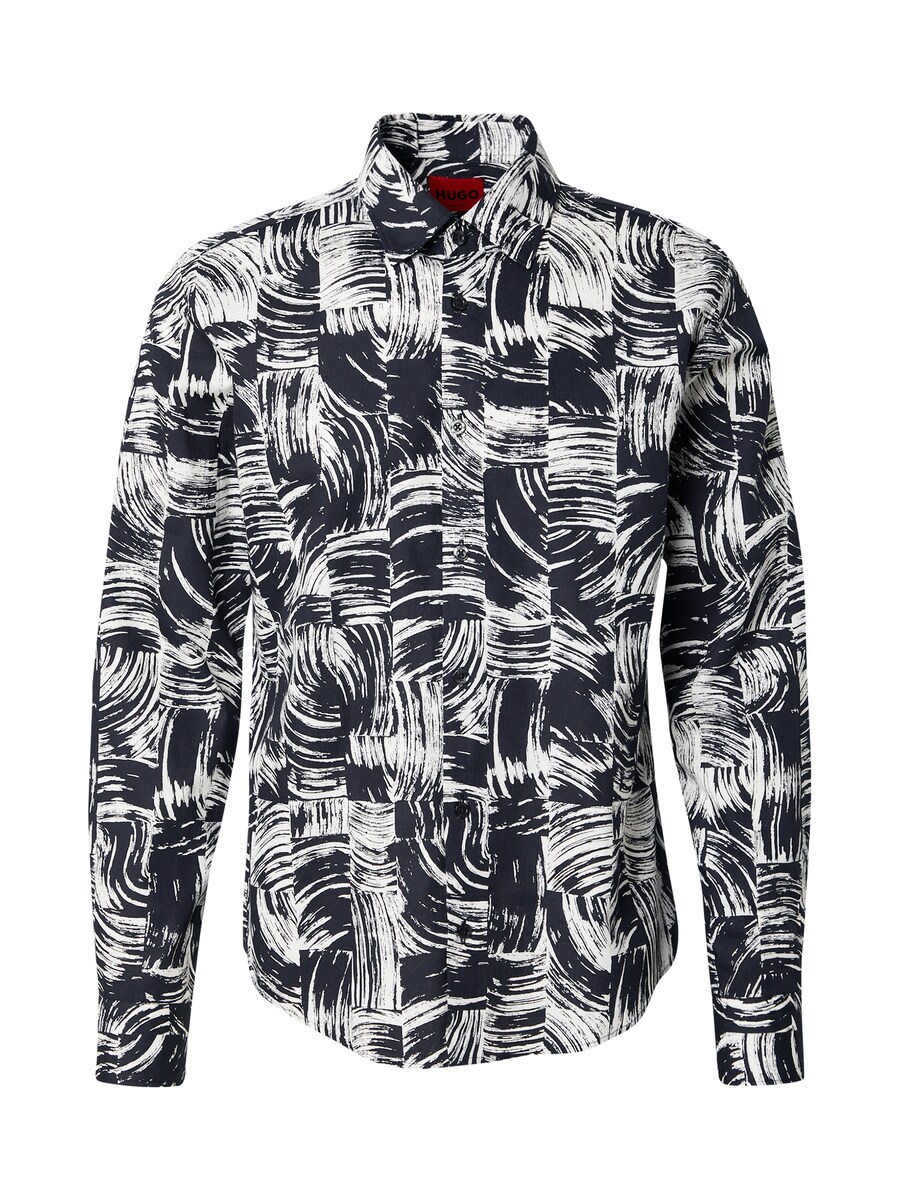 

Рубашка на пуговицах классического кроя HUGO Ermo, natural white