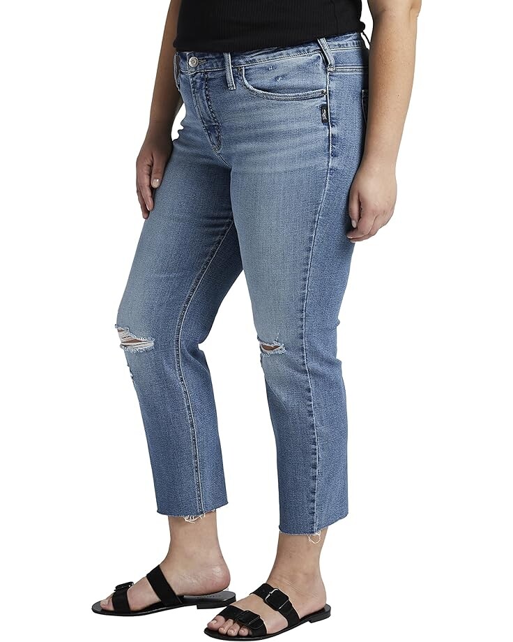 

Джинсы Silver Jeans Co. Plus Size Most Wanted Straight Crop W43218ECF254, индиго