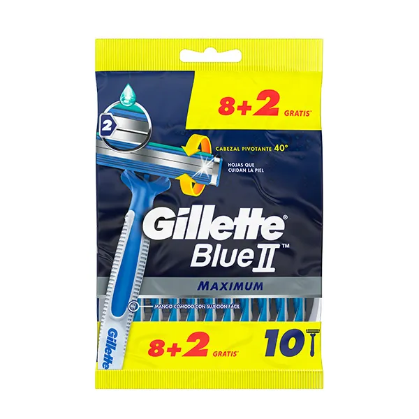 

Одноразовые бритвы для мужчин Desechable Gillette Blue II Maximum Gillette, 10 UD