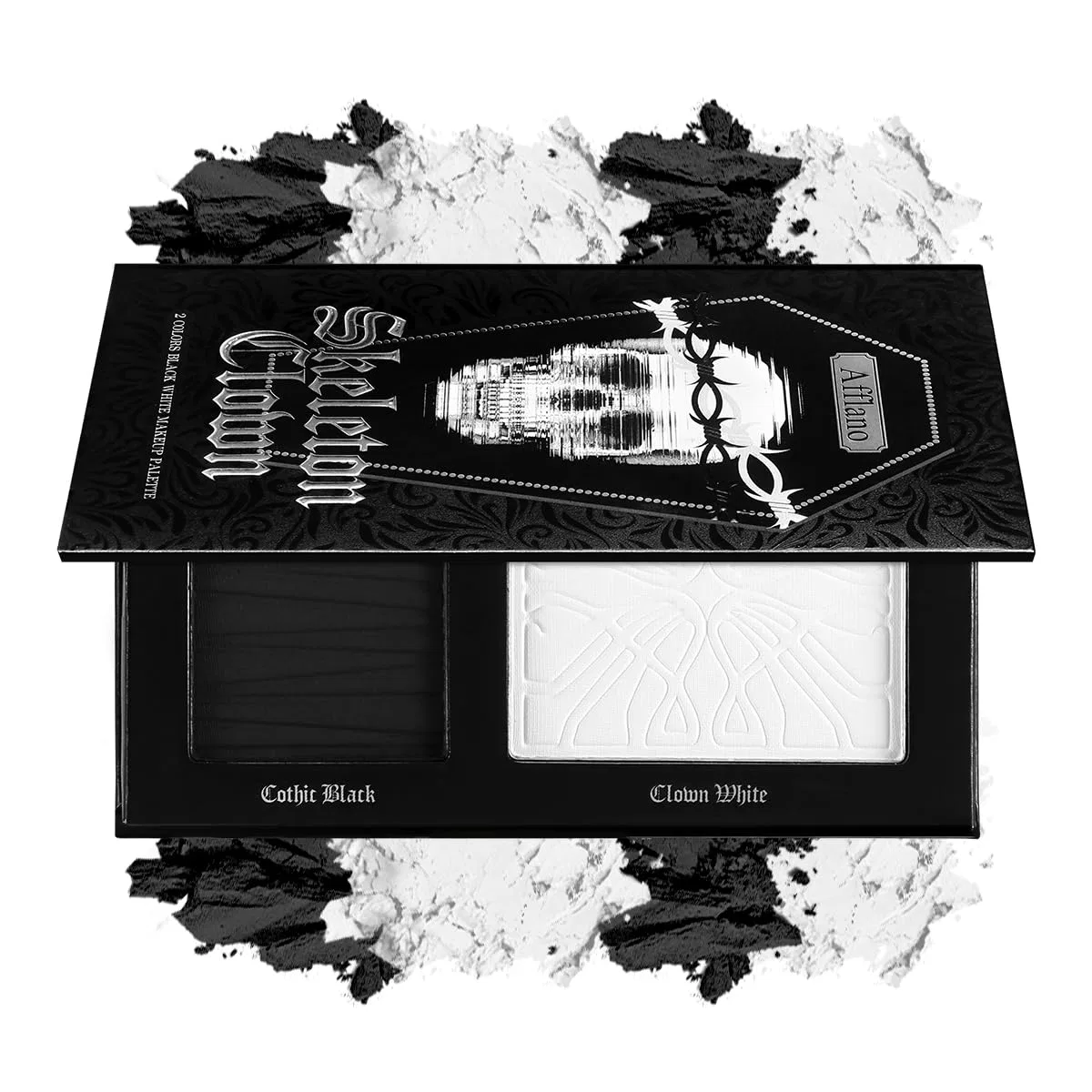 Палетка для макияжа Black and White Gothic Foundation & Eyeshadow Set Cypedo