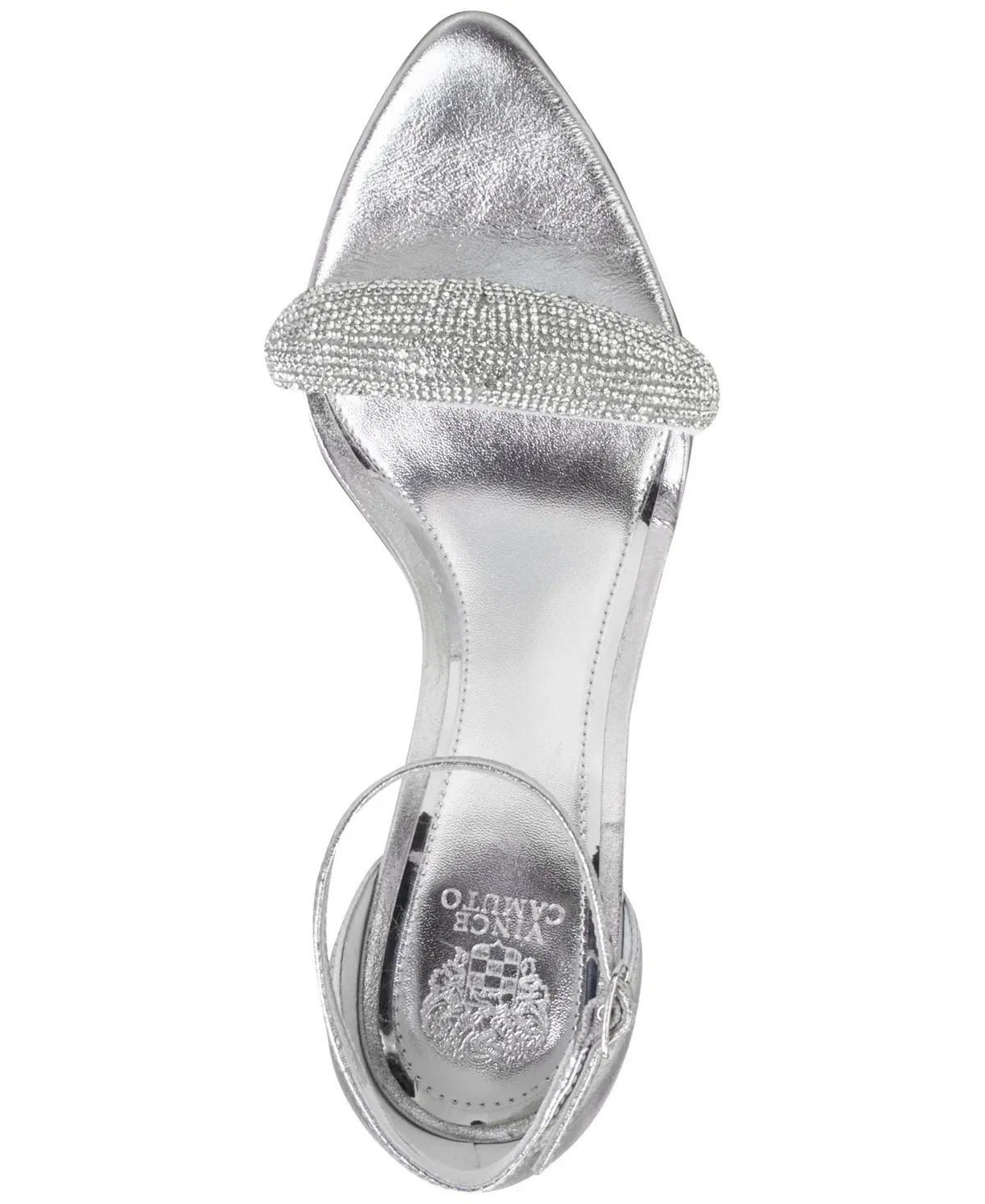 Мужские сандалии Vince Camuto Aylen из серебристой кожи наппа с ремешком на щиколотке HAWK2573 — фото 2