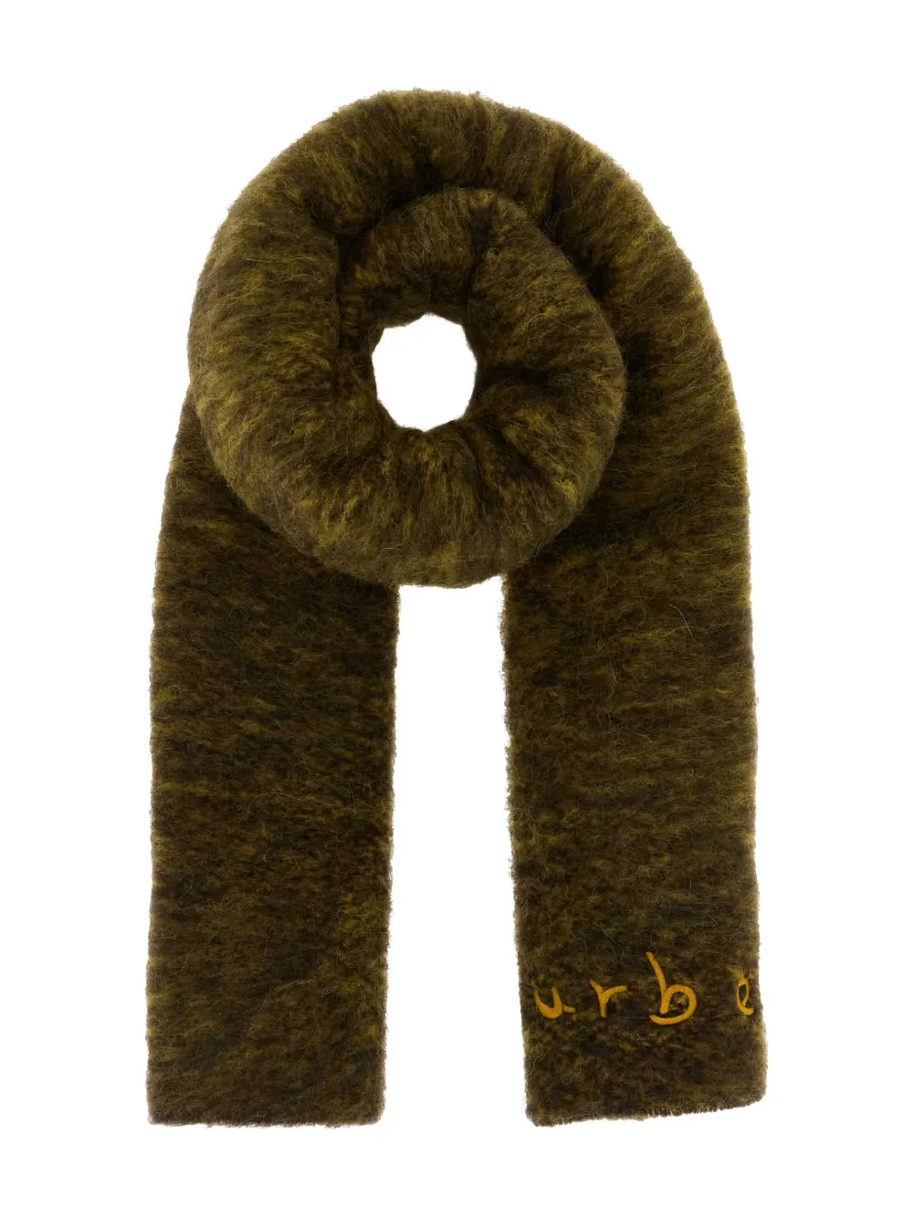 

Шарф с вышитым логотипом Burberry, коричневый