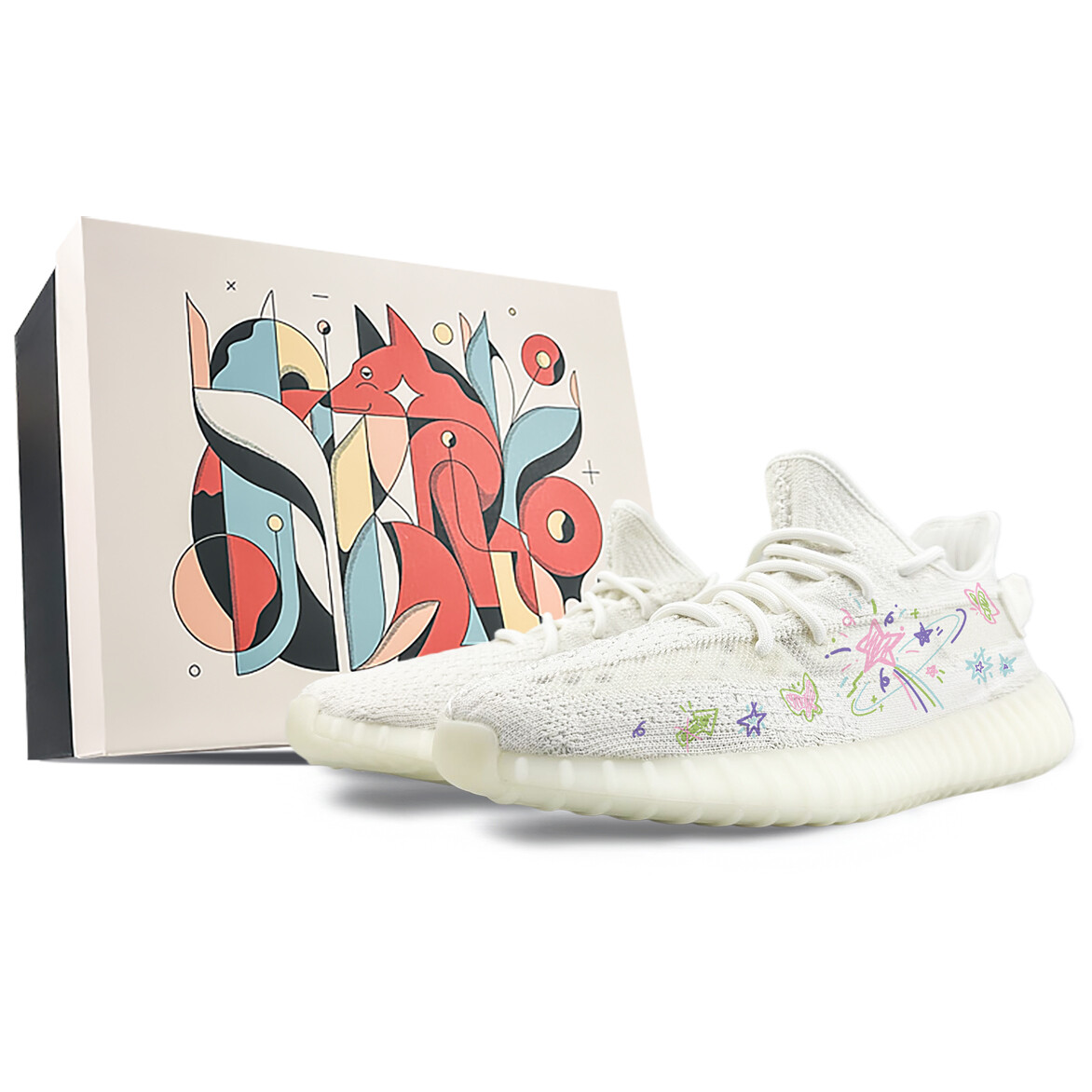 Кроссовки adidas originals Yeezy Boost 350 Lifestyle Shoes Unisex Low-top Pink, белый