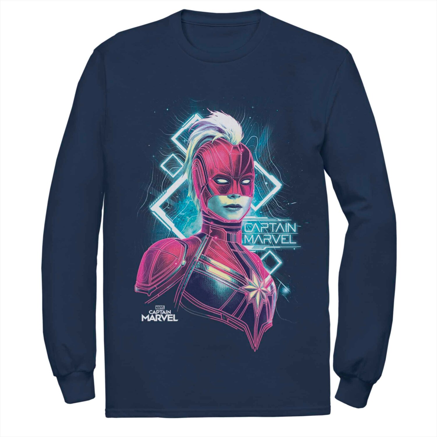 

Мужская футболка с портретом Marvel Captain Marvel Galaxy Licensed Character