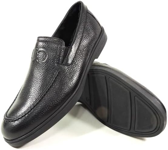Мужские зимние лоферы Casadei из мягкой черной кожи с меховой подкладкой — фото 2