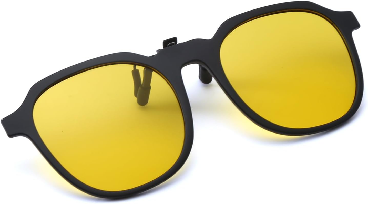 

Солнцезащитные очки Long Keeper Clip On с клипсой - поляризованные квадратные солнцезащитные очки с откидной застежкой, подходящие для женщин и мужчин, поверх очков с диоптриями, Night Vision