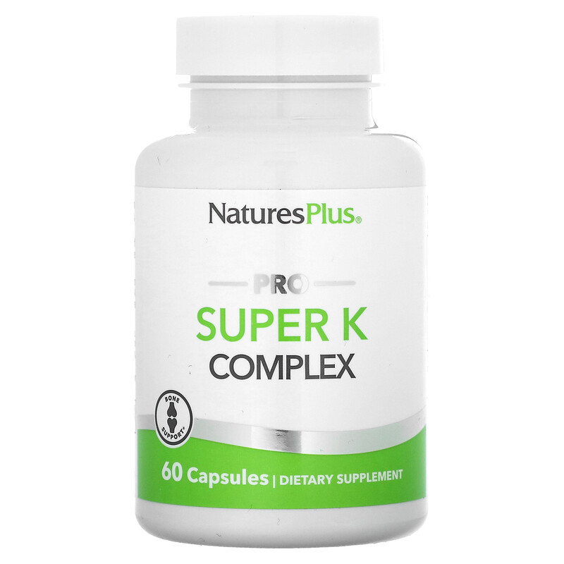 

NaturesPlus, Pro Super K Complex, 2040 мкг, 60 капсул
