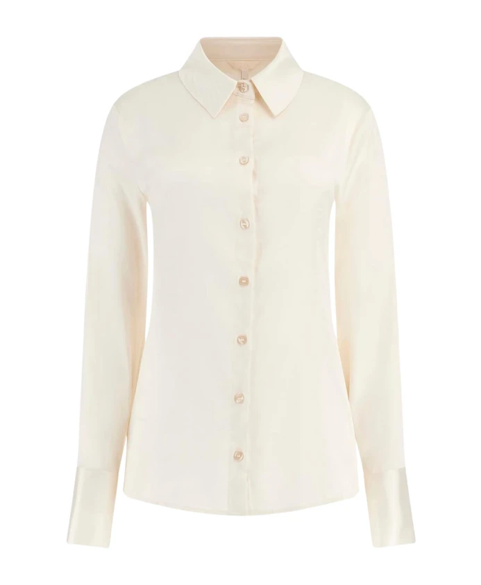 

Белая корсетная рубашка с длинными рукавами Guess, белый