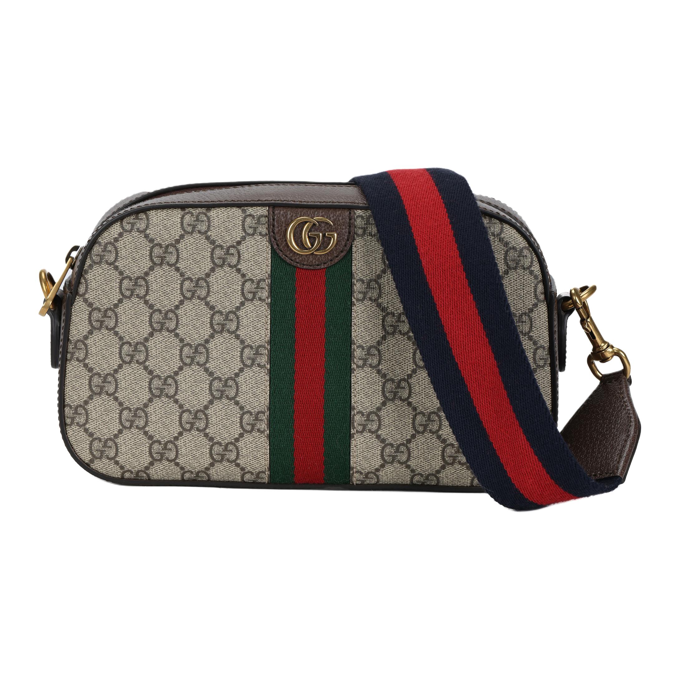 

Сумка через плечо Ophidia из холста с кожаными вставками GUCCI
